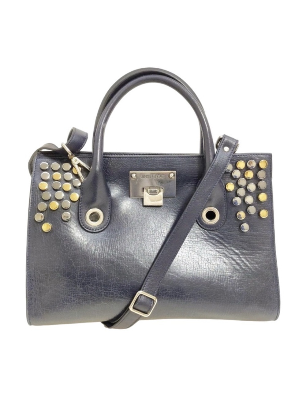 Jimmy Choo Black Studded Satchel EUC
